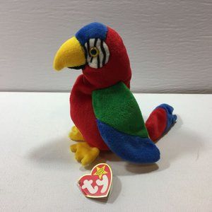 TY Jabber Parrot Tropical Bird Beanie Baby Plush Collection October 10 1997